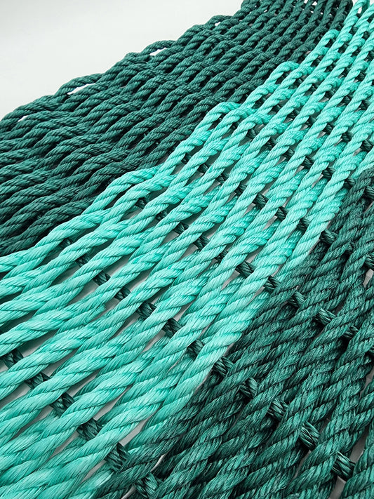Hunter Green & Teal Lobster Rope Doormat