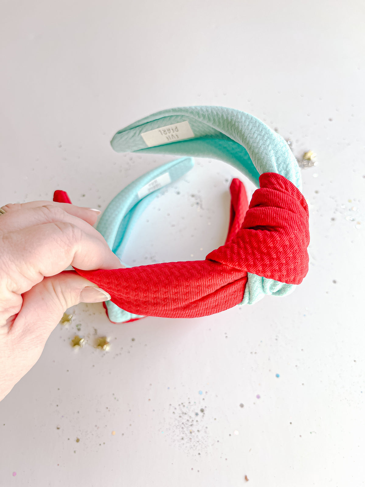 Teal | Red Colorblock KC Current Knotted Headband