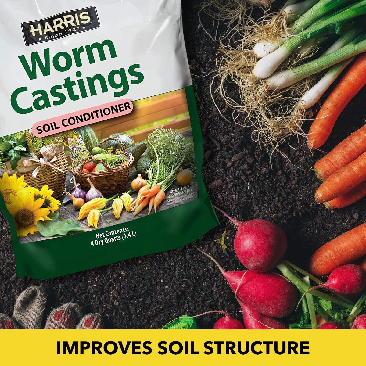 Harris Worm Castings Soil Conditioner (4qt)