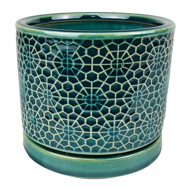 Amelia Cylinder with Attached Saucer - 5" x 4.25"