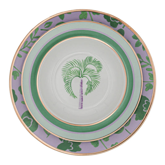 Bernadette Palm Porcelain Soup Bowls – Set of 4 (+1 Bonus Bowl)
