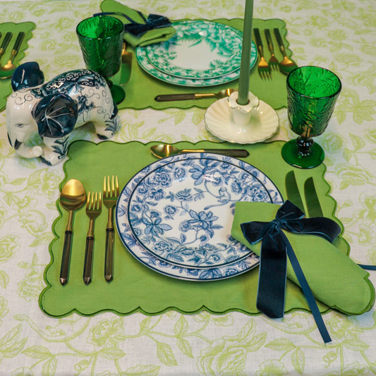 Botanic Imprinted Glass Goblets – Set of 6