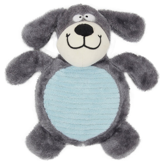 Pet Life ® 2-piece Dual Squeaker and Plush Animal Dog Toy Set