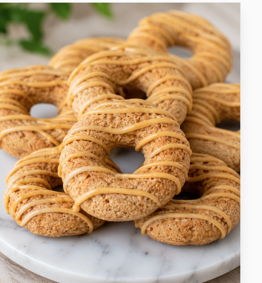 Organic Apple Peanut Butter Dog Donuts | Handmade Dog Treats