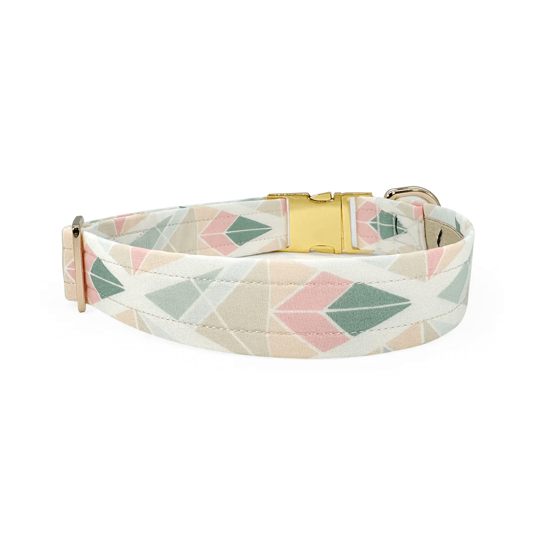 Feather Southwestern Geometric Mod Buckle & Martingale Dog Collar