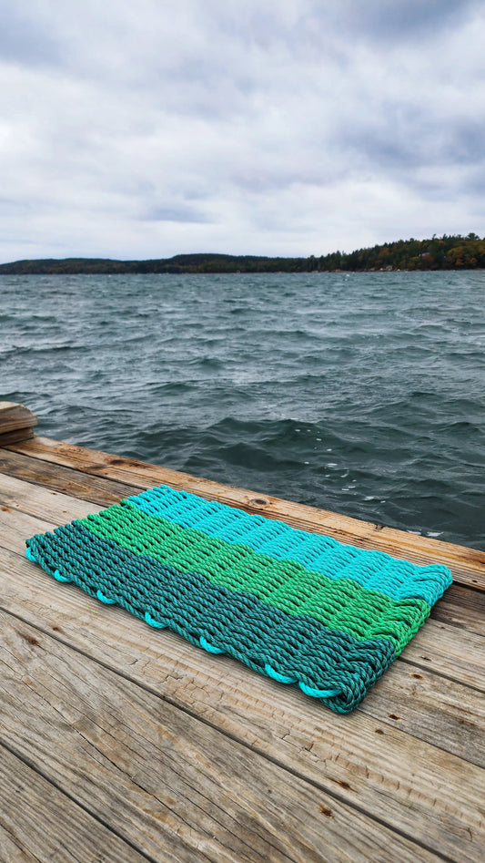 Green Ombre Lobster Rope Doormat