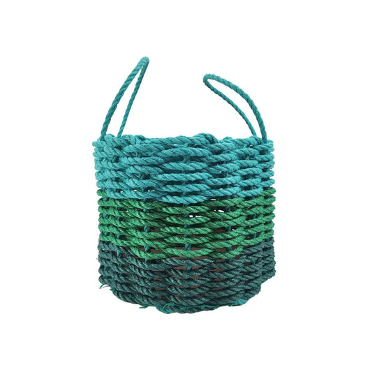 Green Ombre Rope Basket