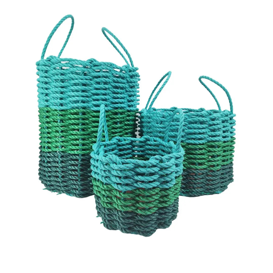 Green Ombre Rope Basket