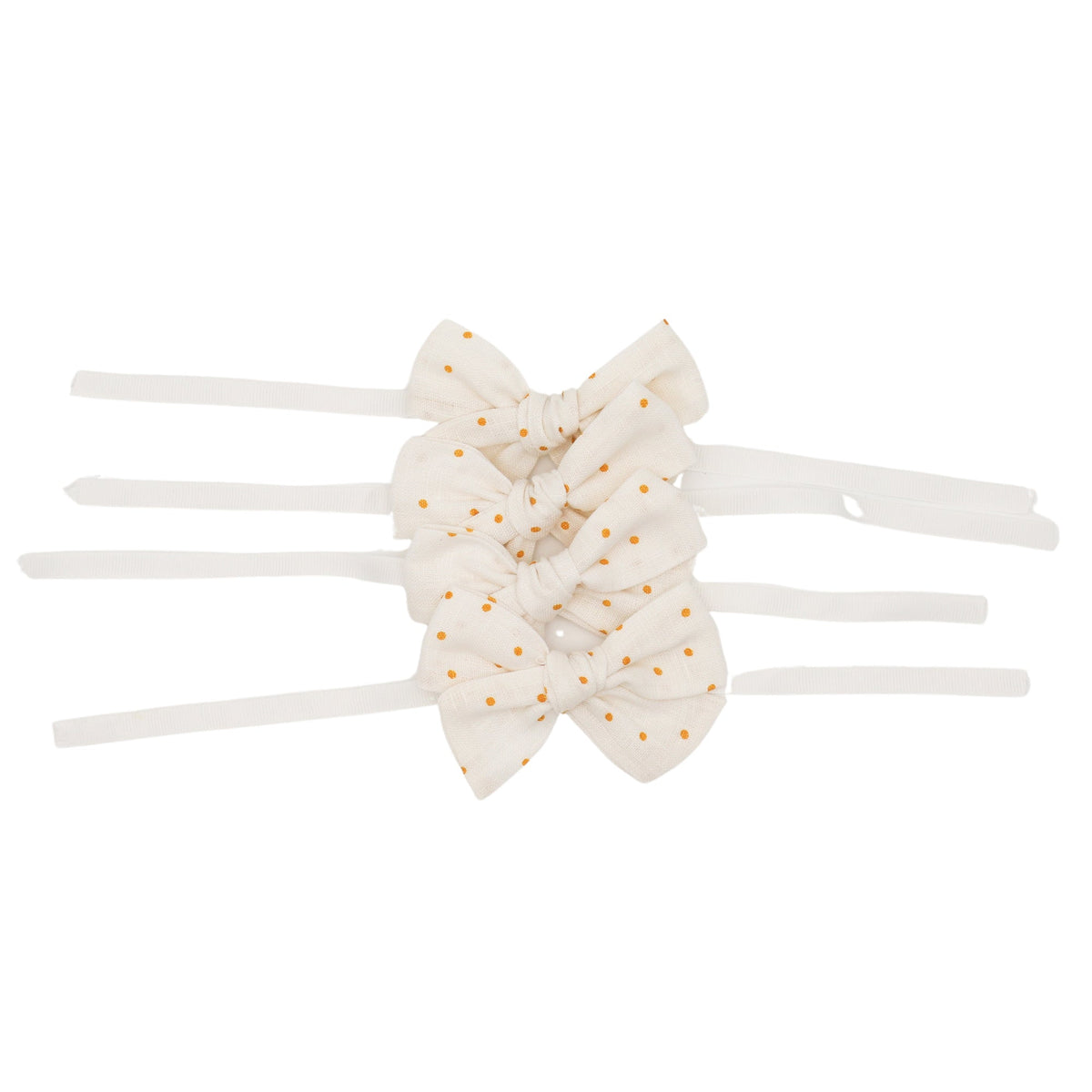 Honeyed Polkadot Linen Napkin Bow Tie - Set of 6