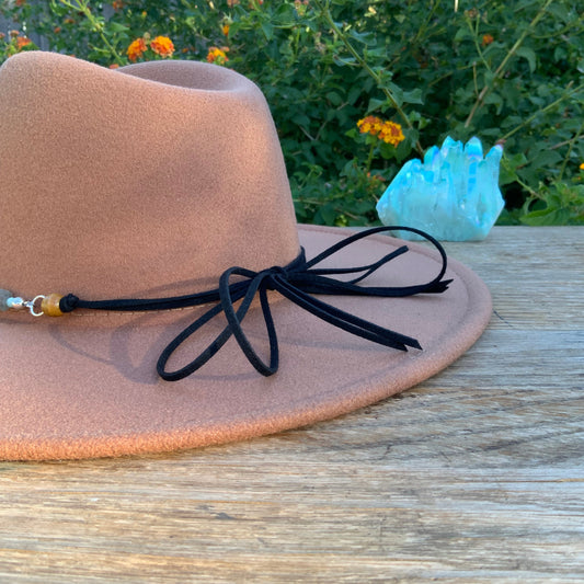 Crystal Hatband, Raw Labradorite and Amazonite Hat Band