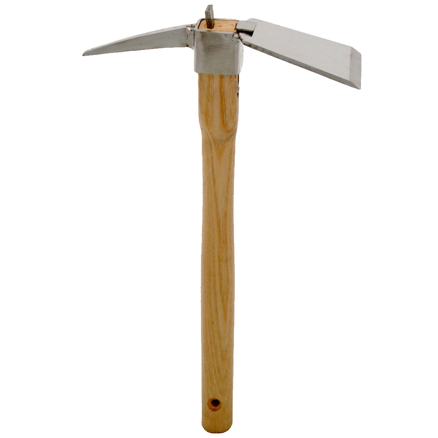 SS Planting Hoe w/2.5-inch blade head, 3-inch pick & 15-inch ash handle