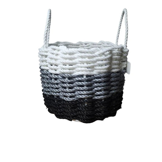 Black, Gray & White Ombre Rope Basket
