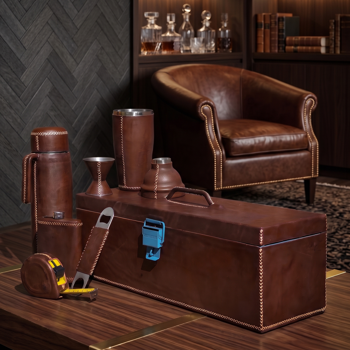 Maté | 12" Leather Thermos with Handle