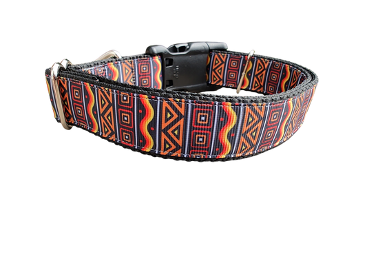 African Tribal Print Nylon Dog Collar