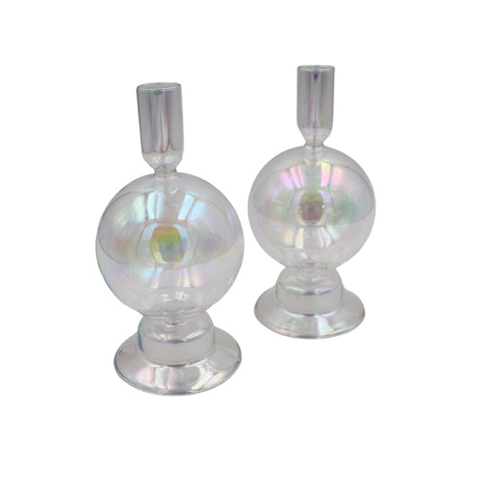 Rainbow Prism Bauble Glass Candle Holders – Case of 12