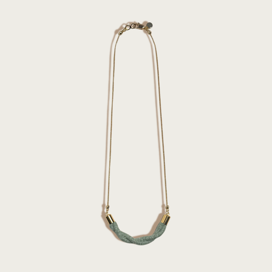 Twist Fiber + Chain Necklace