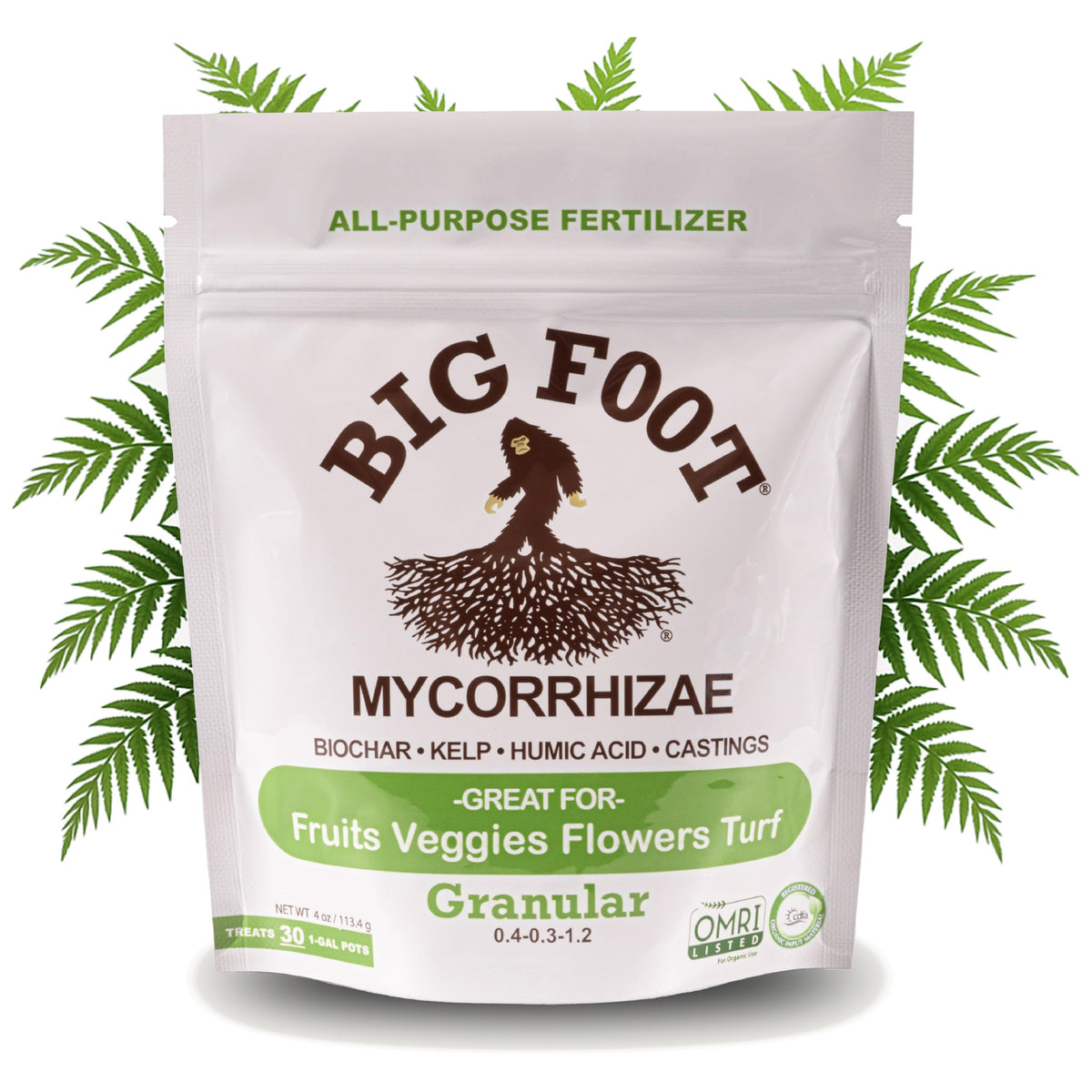 Big Foot Transplant Root Inoculum Mycorrhizae Granular (4oz)