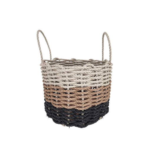 Black, Brown & Tan Ombre Rope Basket