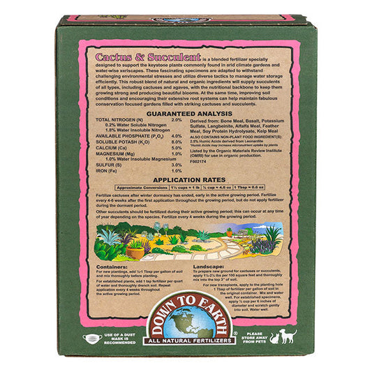 Down To Earth™ Cactus Mix 2-4-8 OMRI Listed® (5lb)