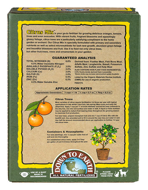 Down to Earth™ Citrus Mix™ 6-3-3 OMRI Listed® (5lb)