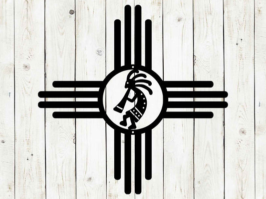 Zia Sun Kokopelli Metal Sign | Southwest Outdoor Decor