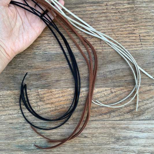 Mother Of Pearl Star Hat Band: Celestial Vegan Suede Cord