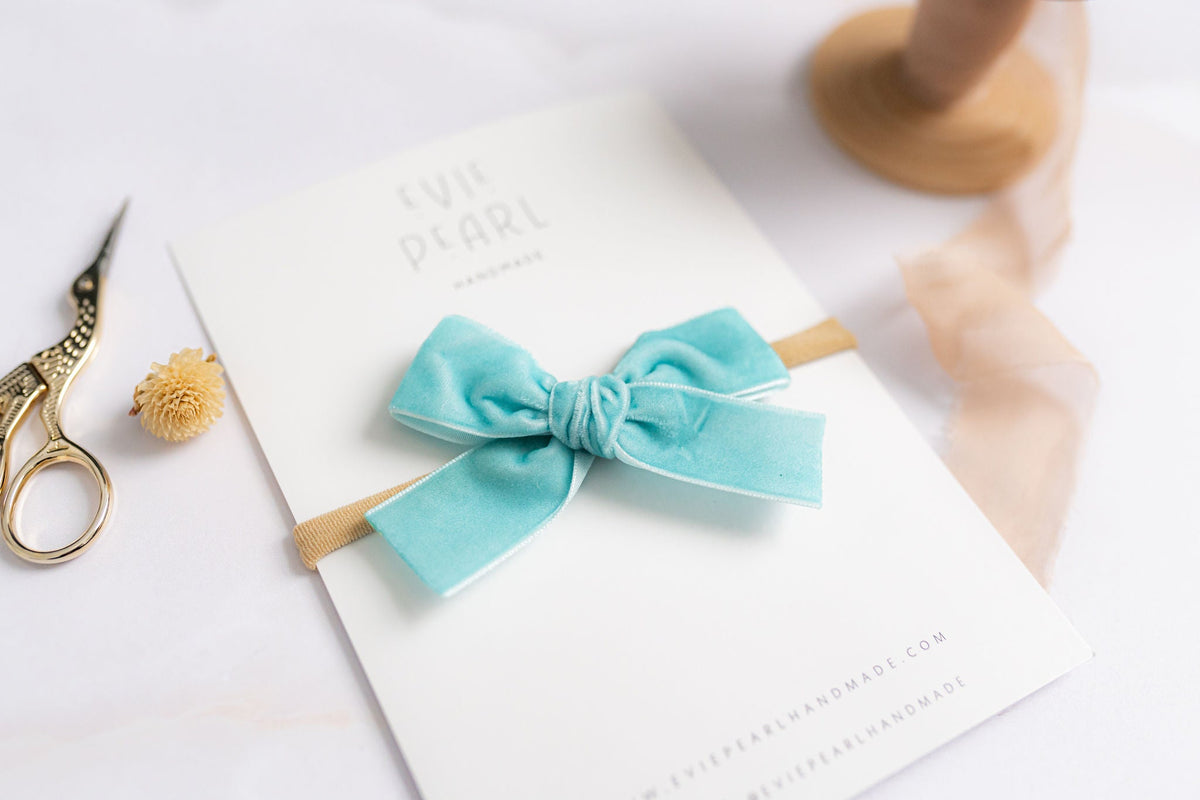 Classic Mini Velvet-Robin Blue