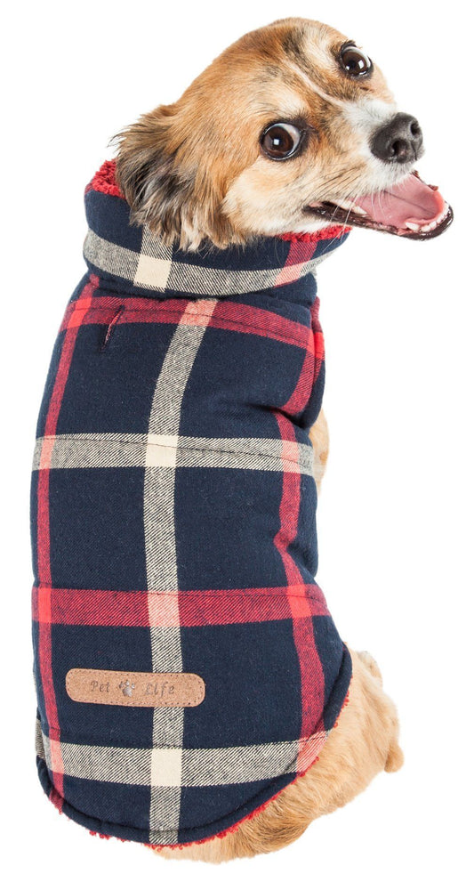 Pet Life ® 'Allegiance' Classical Insulated Plaid Fashion Dog Jacket