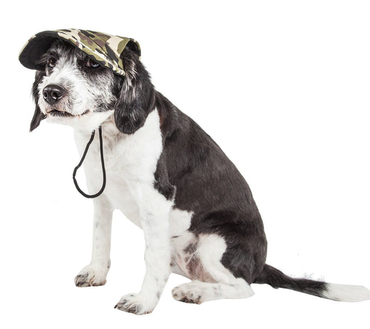 Pet Life ® 'Torrential Downfour' Camouflage UV Protectant Adjustable Fashion Dog Hat Cap