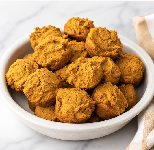 Organic Pumpkin Mini Muffins for Dogs | Human-Grade & Handmade