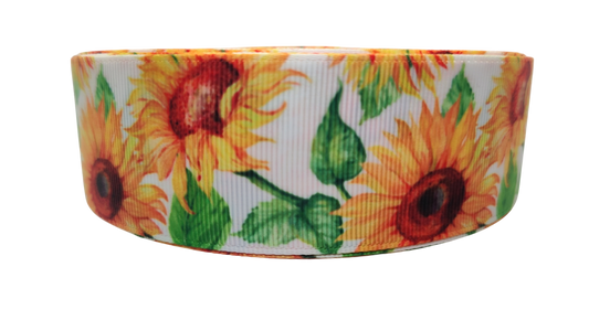 1.5" Wide Sunflowers Nylon Dog Collar