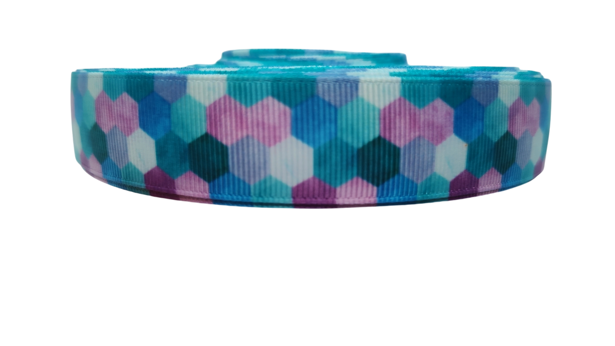 Mermaid Mosaic Tiles Nylon Dog Collar