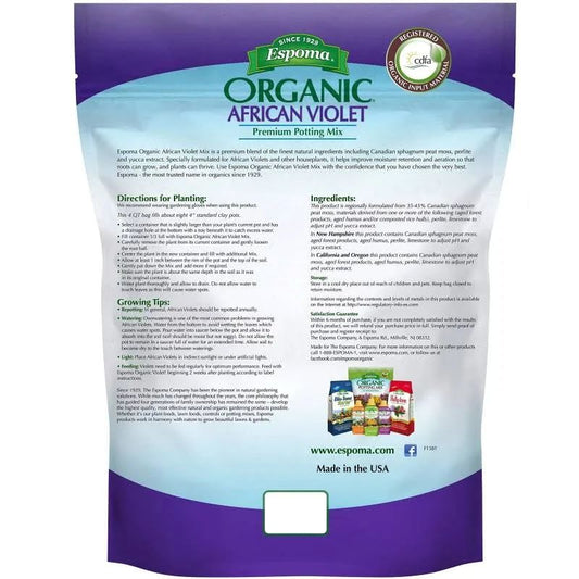 Espoma Organic African Violet Mix 4qt - 3pk