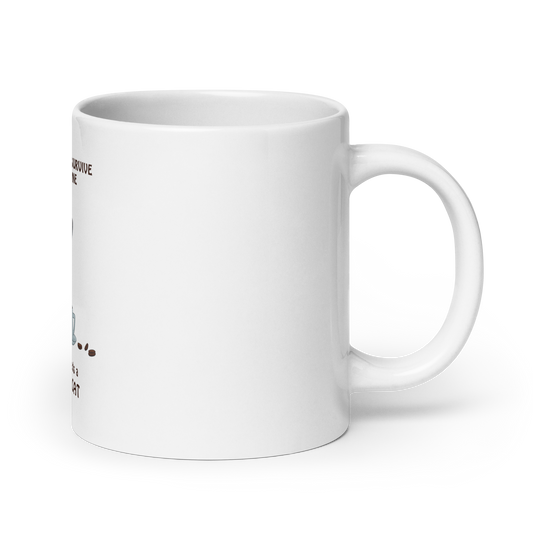 "WOMAN CAN'T SURVIVE ON COFFEE ALONE" COFFEE MUG