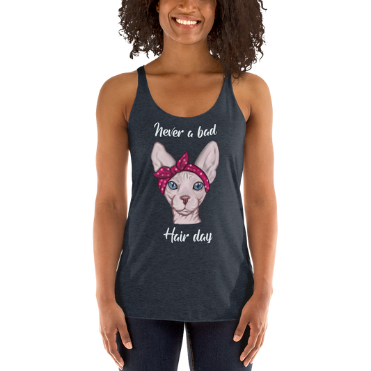 "NEVER A BAD HAIR DAY" SPHYNX TANK
