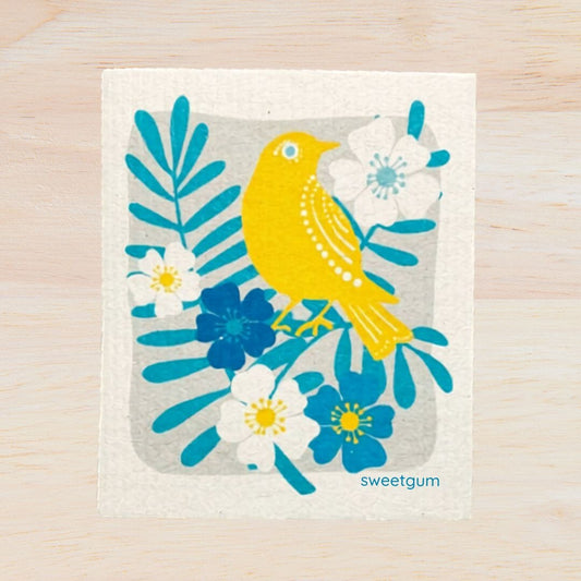 Yellow Bird Swedish Dishcloth | Yellow | Sweetgum Home