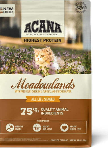Acana Highest Protein, Meadowlands Dry Cat Food