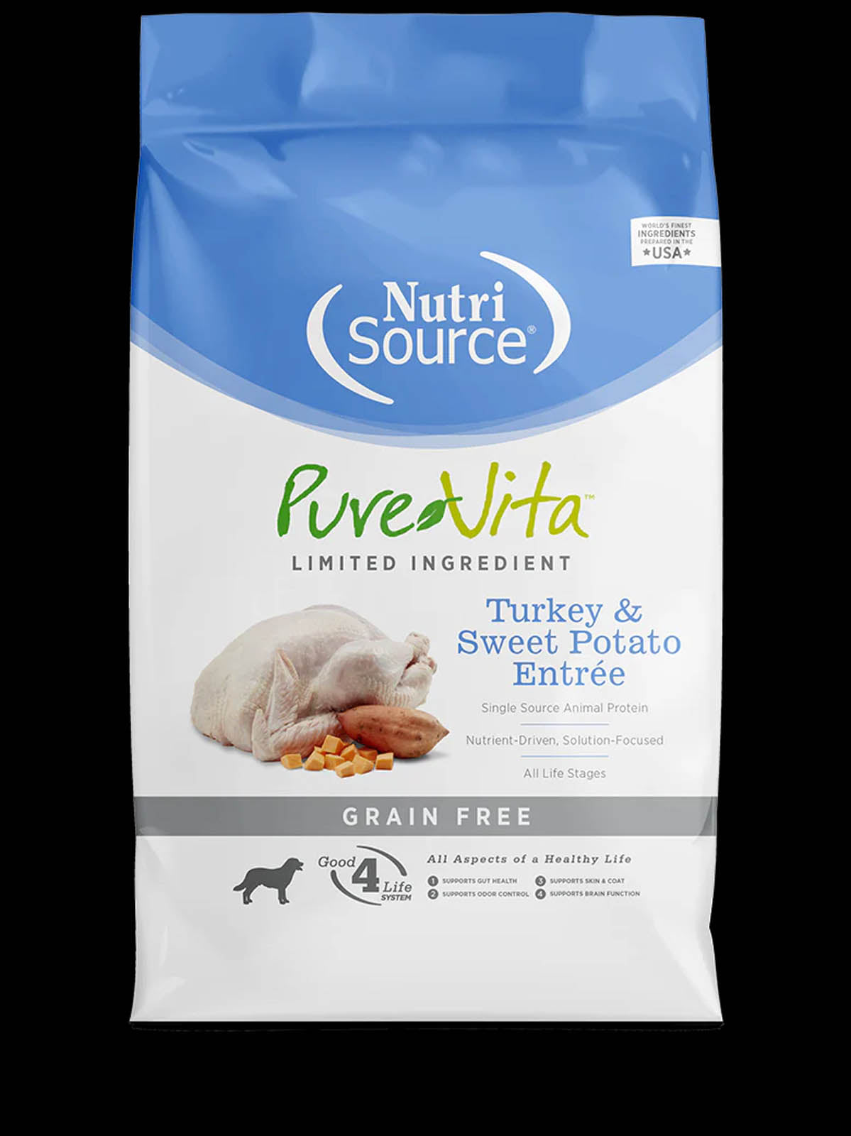 NutriSource Pure Vita Limited Ingredient Grain Free Dry Dog Food, Turkey and Sweet Potato
