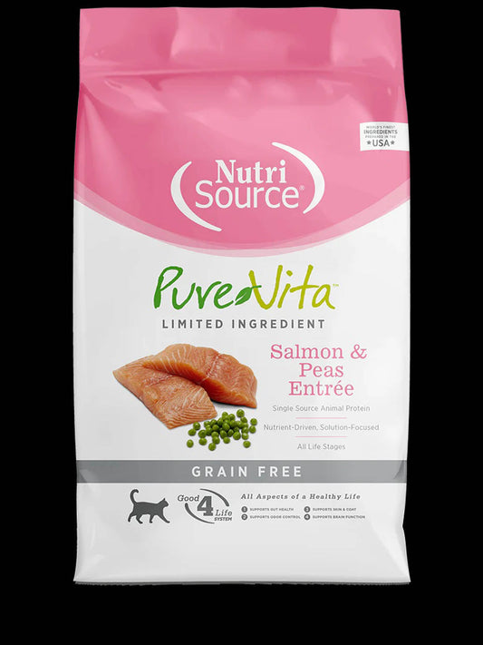 NutriSource Pure Vita Grain Free Cat Food, Salmon and Peas