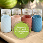 Diamond Lattice Silicone Bottle Sleeves Set, for 10oz & 16oz Bottles