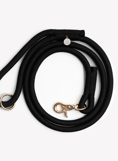 'Black' - Braided Rope Leash