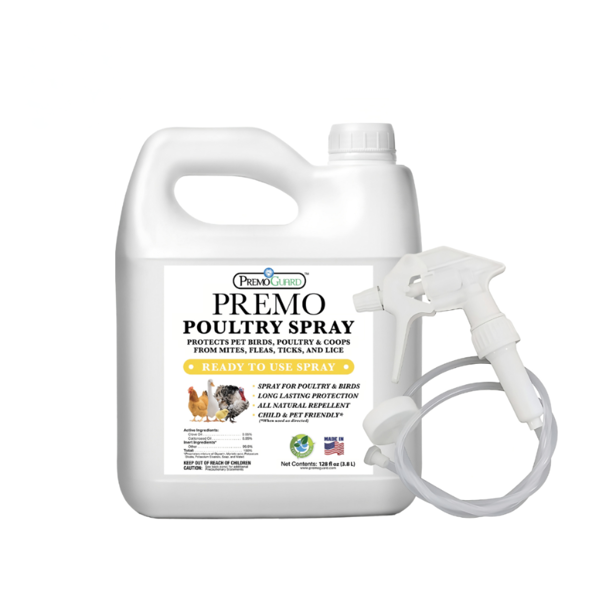 Poultry Spray for Mites | Plant Based Natural Non-Toxic | Premo Guard
