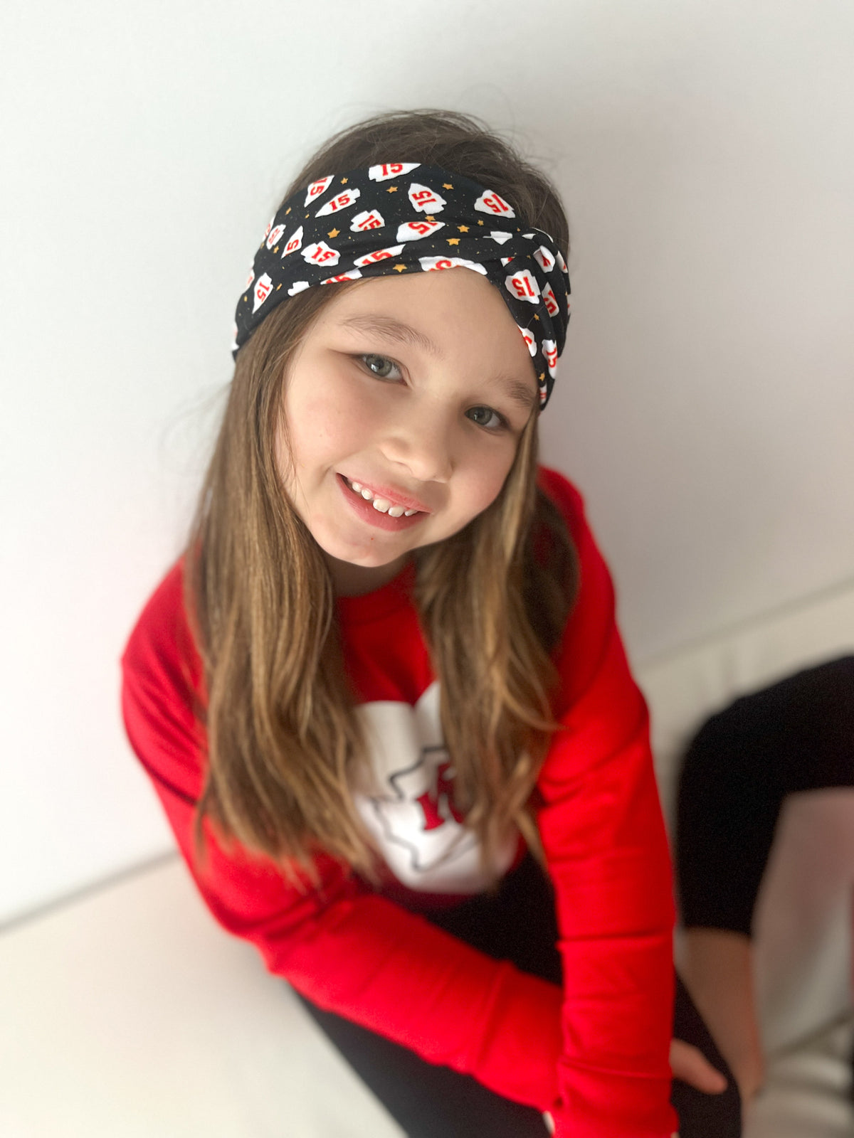 Black 15 Arrowhead Twisted Turban for girls & women