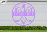 Golf 19th Hole Custom Name Metal Sign | Personalized Golf Bar Decor