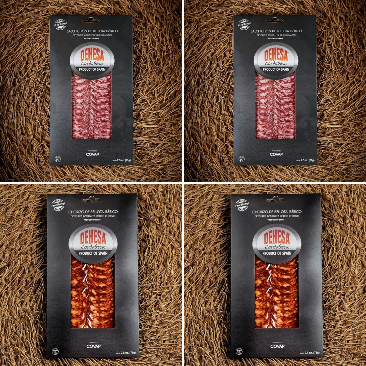 Dehesa Cordobesa® Chorizo and Salchichón de Bellota Ibérico 4 Pack