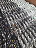 Rope Mat made with Lobster Rope, Black Gray White