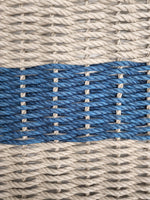 Lobster Rope Mat Tan and Navy Blue, Natural Color