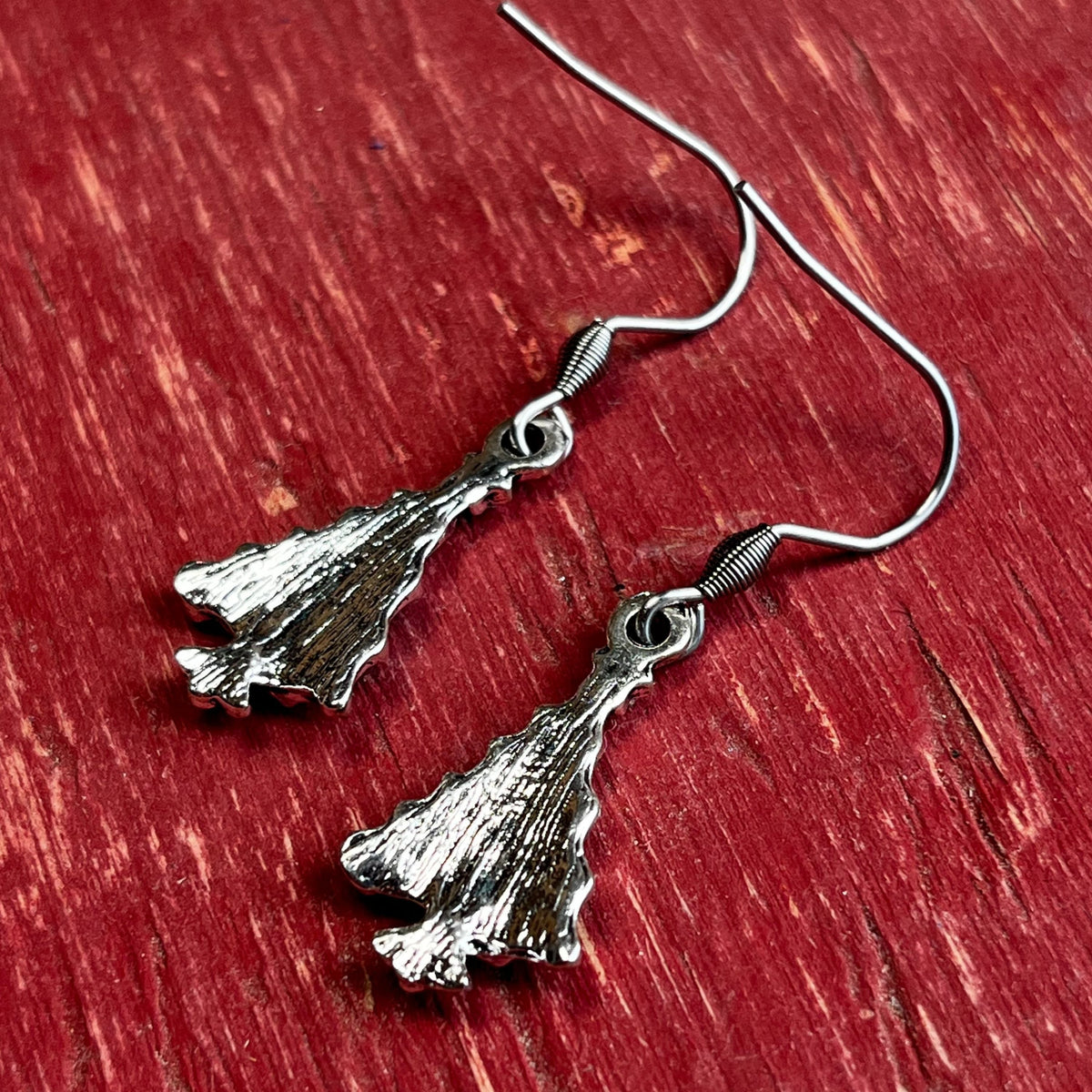 Rhinestone Christmas Tree Earrings