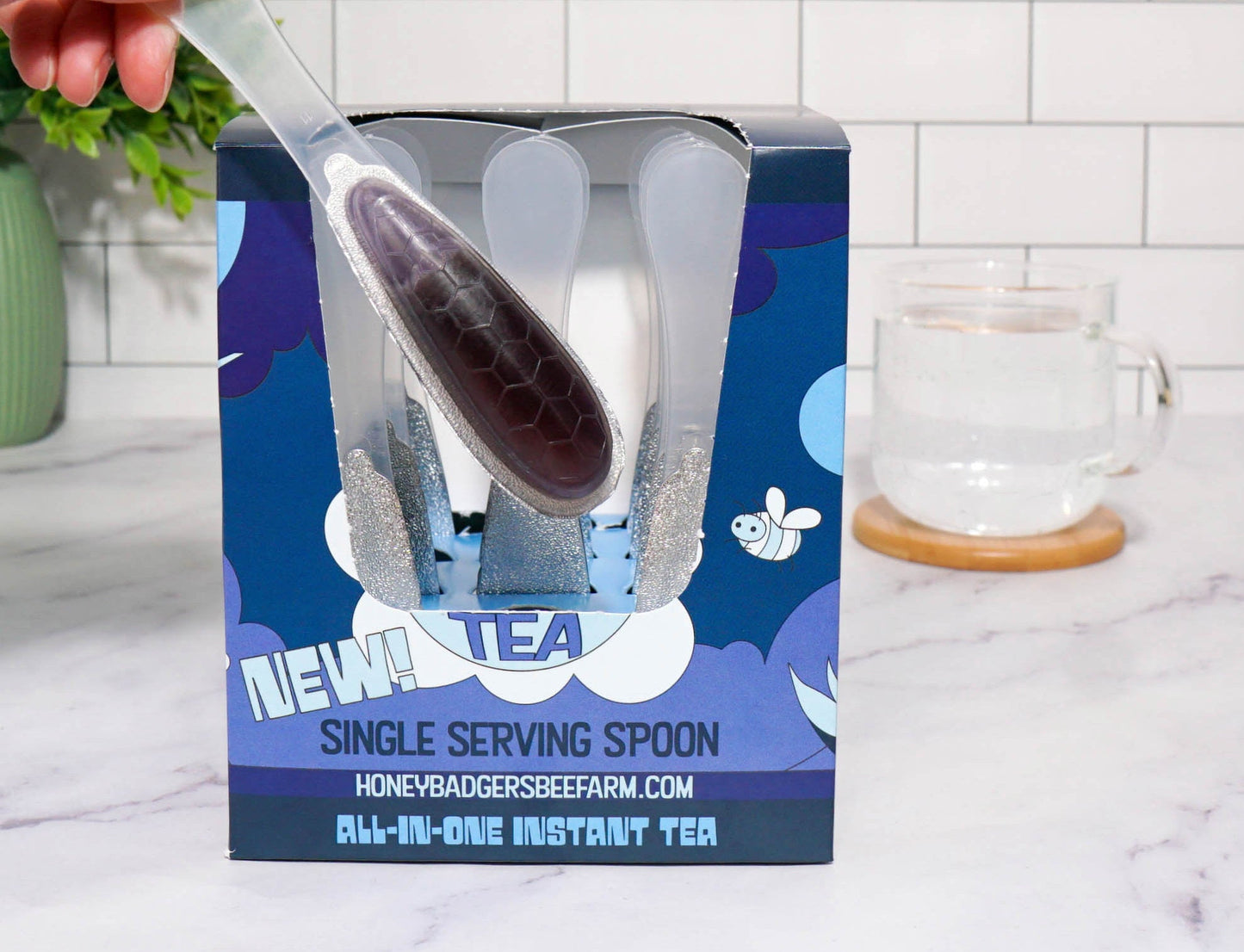 Badgers Honey Spoon /Blue Razz Honey Tea