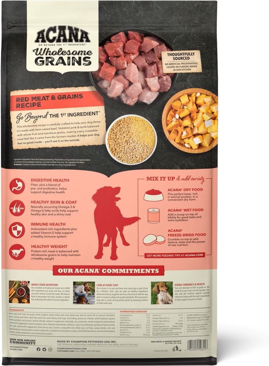 Acana Dog Wholesome Grains Red Meat